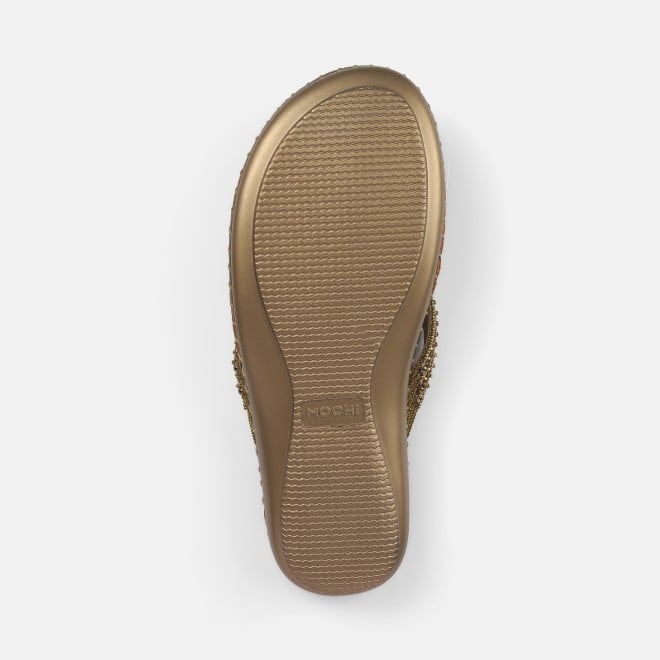 Mochi Women Antic-gold Casual Slippers (SKU: 44-169-28-36)