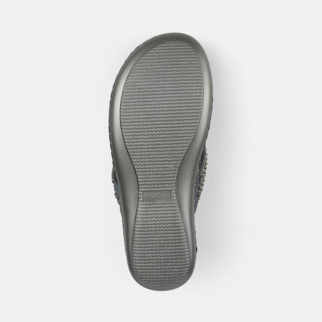 Mochi Women Gun-metal Casual Slippers (SKU: 44-169-29-36)