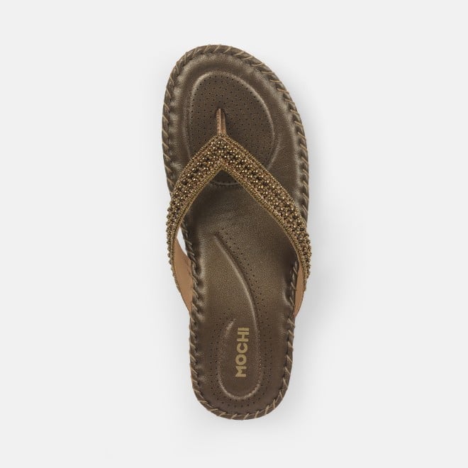 Mochi Women Antic-gold Casual Slippers (SKU: 44-169-28-36)