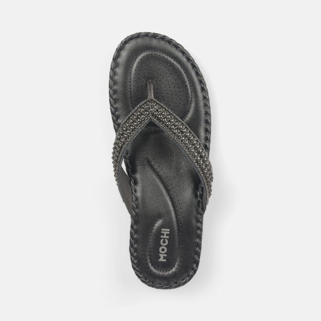 Mochi Women Gun-metal Casual Slippers (SKU: 44-169-29-36)
