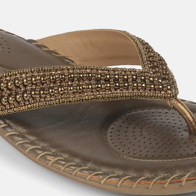 Mochi Women Antic-gold Casual Slippers (SKU: 44-169-28-36)