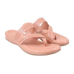 Women Peach Casual Slippers