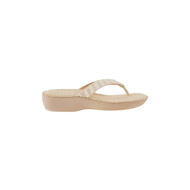 Mochi Women Beige Casual Slippers (SKU: 44-171-20-37)