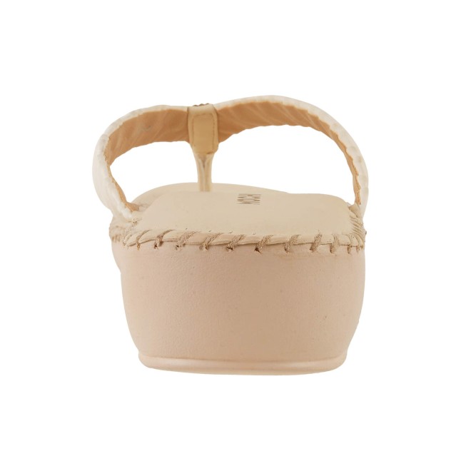 Mochi Women Beige Casual Slippers (SKU: 44-171-20-37)