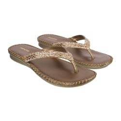 Women Antique-Gold Casual Slippers