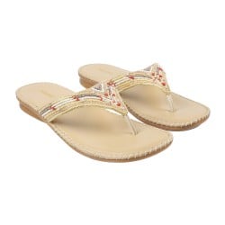 Women Beige Casual Slippers