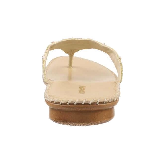 Mochi Women Beige Casual Slippers (SKU: 44-1724-20-36)