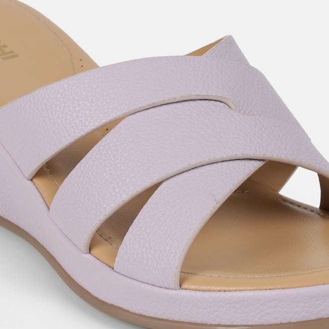 Mochi Women Purple Casual Slip Ons (SKU: 44-181-26-36)