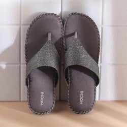 Women Gun-Metal Casual Slippers