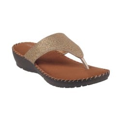 Women Antique-Gold Casual Slippers