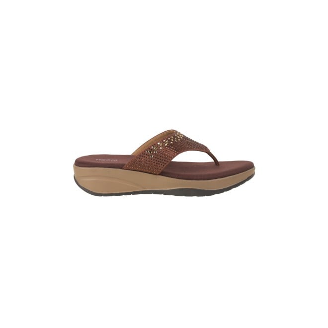 Mochi Women Brown Casual Slippers & Flip Flops (SKU: 44-199-12-36)