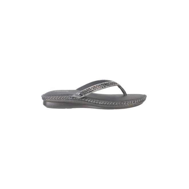 Mochi Women Gun-Metal Casual Slippers (SKU: 44-200-29-36)