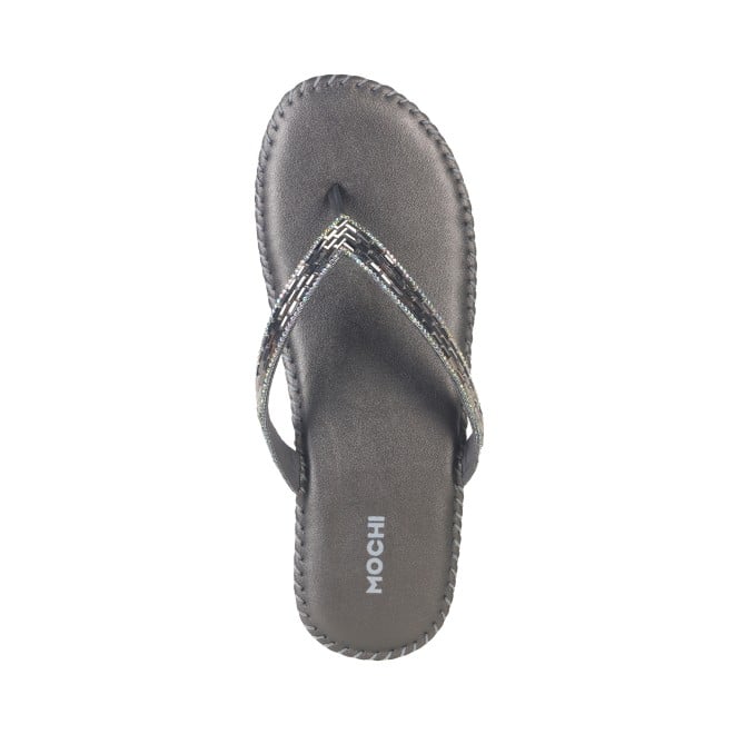 Mochi Women Gun-Metal Casual Slippers (SKU: 44-200-29-36)