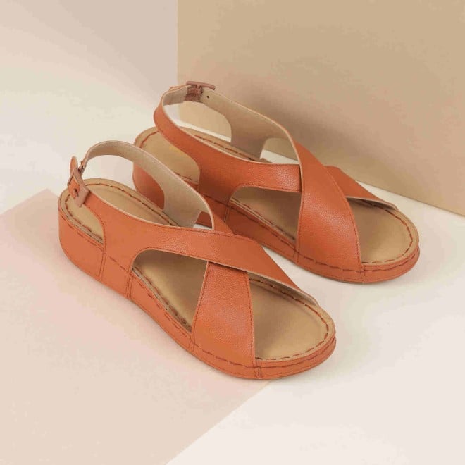 Mochi Women Tan Casual Sandals