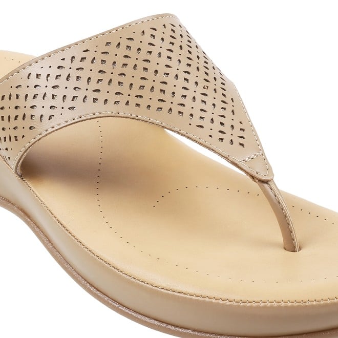 Mochi Women Beige Casual Slippers (SKU: 44-20L-20-42)