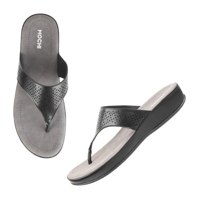 Mochi Women Black Casual Slippers (SKU: 44-20L-11-42)