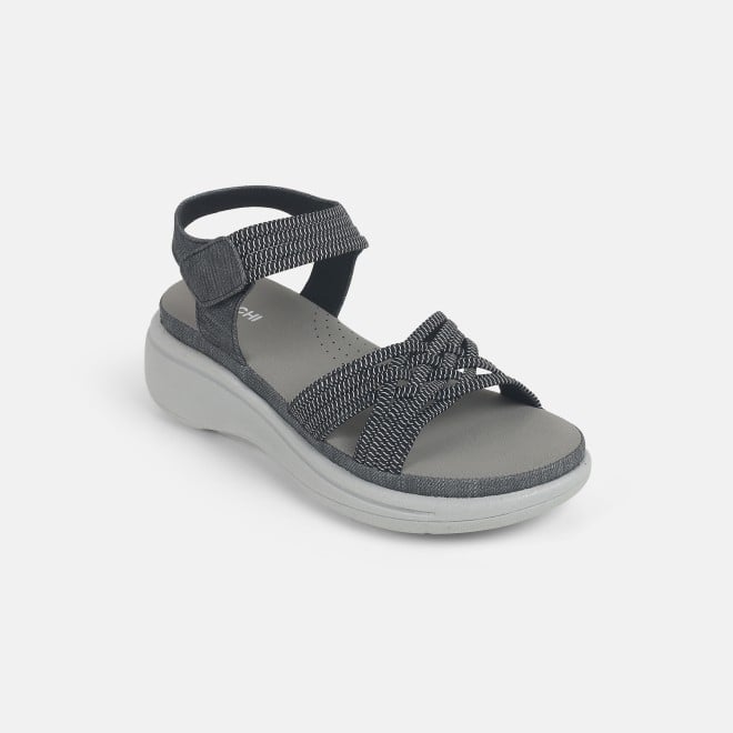 Mochi Women Black Casual Sandals