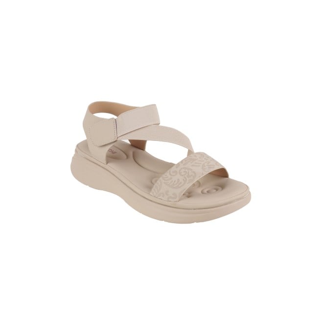 Mochi Women Beige Casual Sandals