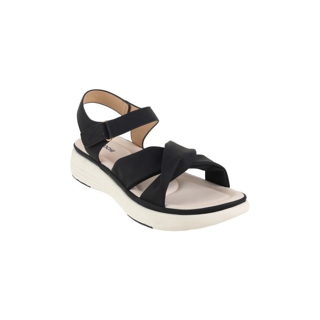 Mochi Women Black Casual Sandals