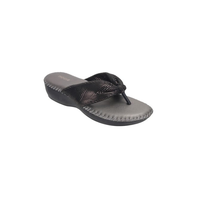 Mochi Women Gun-Metal Casual Slippers