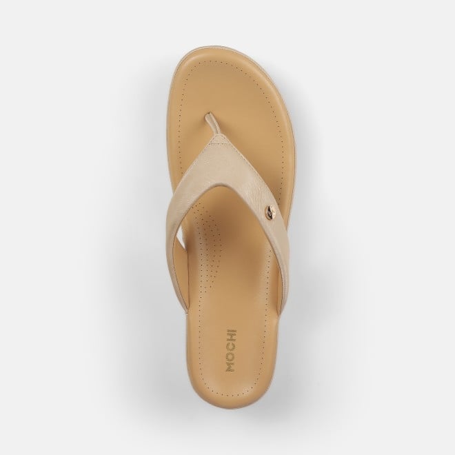 Mochi Women Beige Casual Slippers (SKU: 44-228-20-36)