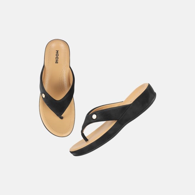 Mochi Women Black Casual Slippers (SKU: 44-228-11-36)