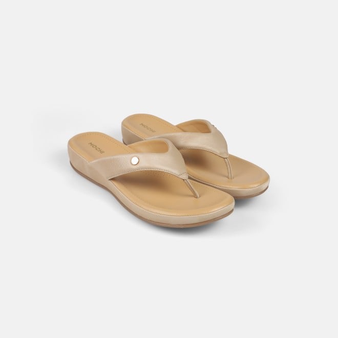 Mochi Women Beige Casual Slippers (SKU: 44-228-20-42)