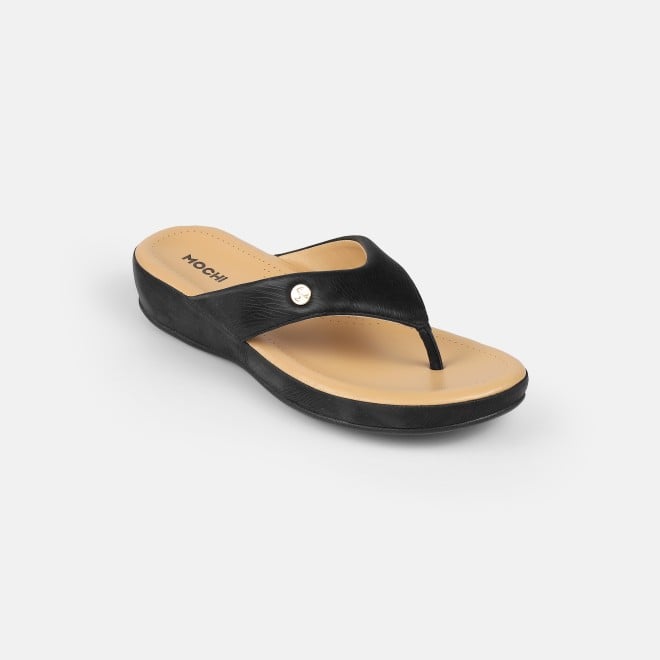 Mochi Women Black Casual Slippers (SKU: 44-228-11-42)