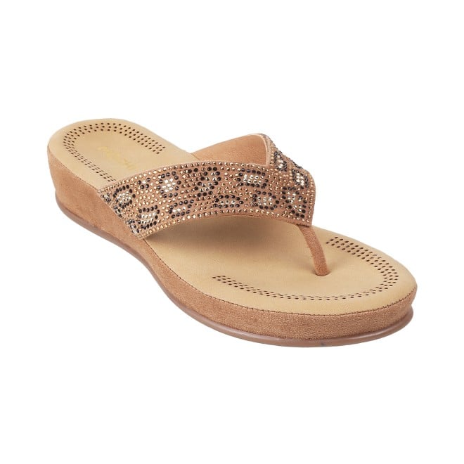 Mochi Women Gold Casual Sandals