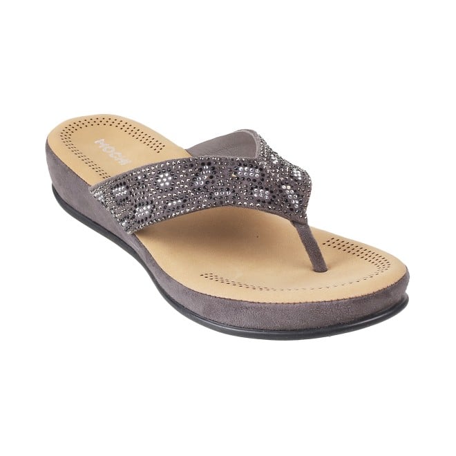 Mochi Women Gun-metal Casual Sandals