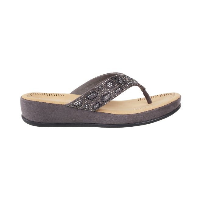 Mochi Women Gun-metal Casual Sandals (SKU: 44-22L-29-42)