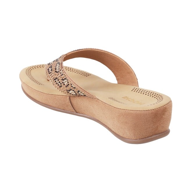Mochi Women Gold Casual Sandals (SKU: 44-22L-15-42)