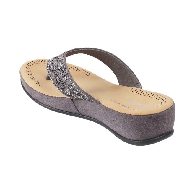 Mochi Women Gun-metal Casual Sandals (SKU: 44-22L-29-42)