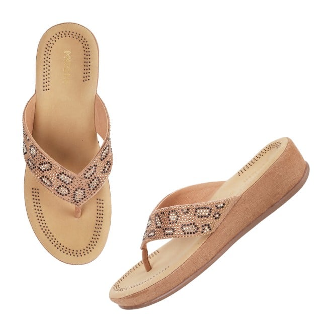 Mochi Women Gold Casual Sandals (SKU: 44-22L-15-42)