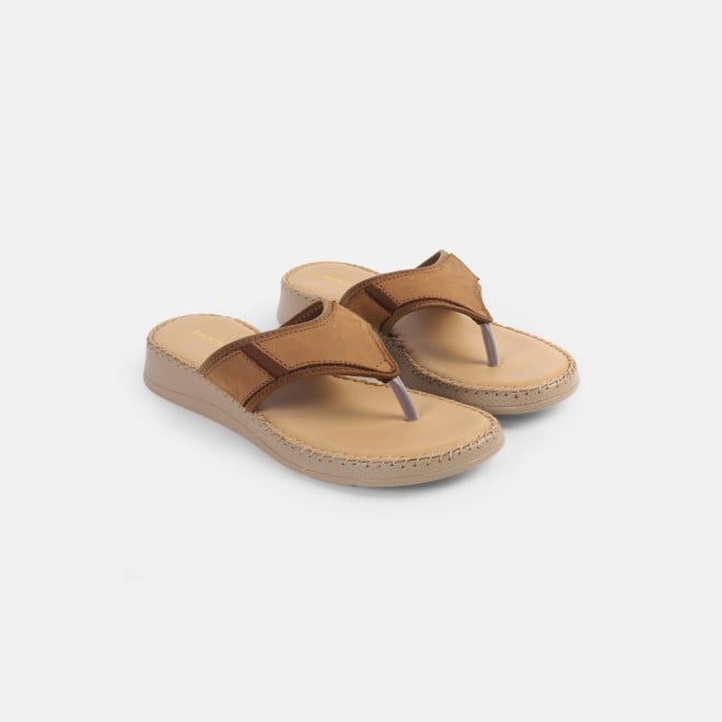 Mochi Women Beige Casual Slippers (SKU: 44-254L-20-42)