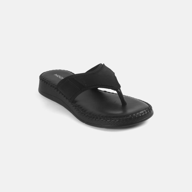 Mochi Women Black Casual Slippers