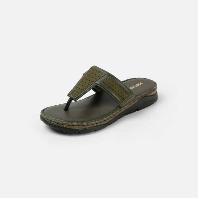 Mochi Women Olive Casual Slippers (SKU: 44-255-49-36)