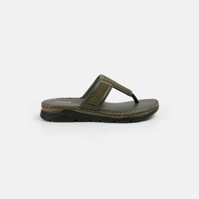 Mochi Women Olive Casual Slippers (SKU: 44-255-49-36)