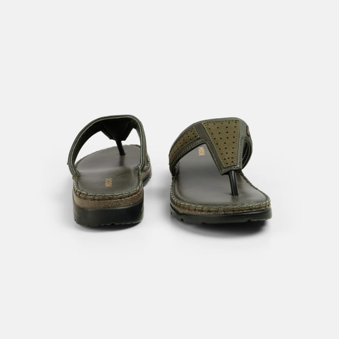 Mochi Women Olive Casual Slippers (SKU: 44-255-49-36)