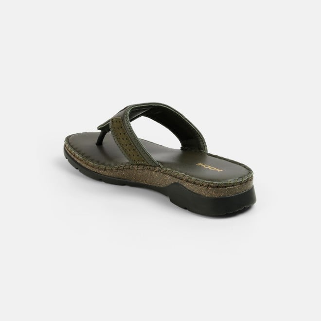 Mochi Women Olive Casual Slippers (SKU: 44-255-49-36)