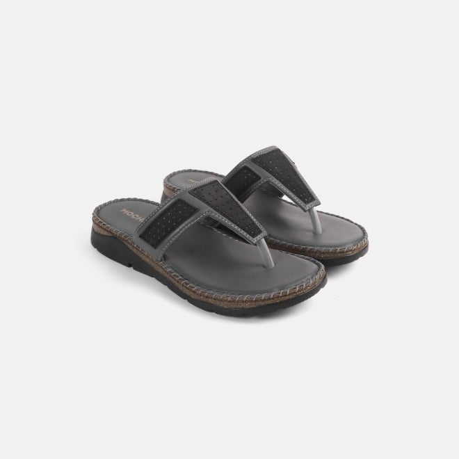 Mochi Women Grey Casual Slippers (SKU: 44-255L-14-42)