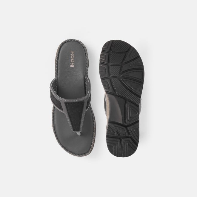 Mochi Women Grey Casual Slippers (SKU: 44-255L-14-42)