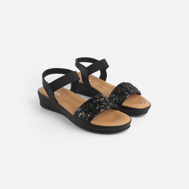 Mochi Women Black Casual Sandals (SKU: 44-257-11-36)