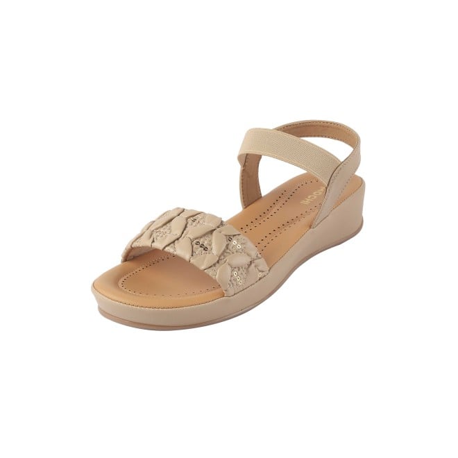 Mochi Women Beige Casual Sandals (SKU: 44-257-20-36)