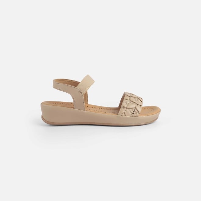 Mochi Women Beige Casual Sandals (SKU: 44-257-20-36)
