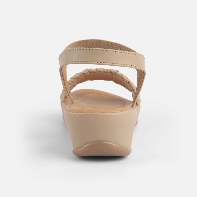 Mochi Women Beige Casual Sandals (SKU: 44-257-20-36)