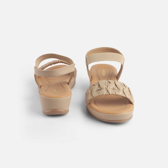 Mochi Women Beige Casual Sandals (SKU: 44-257-20-36)