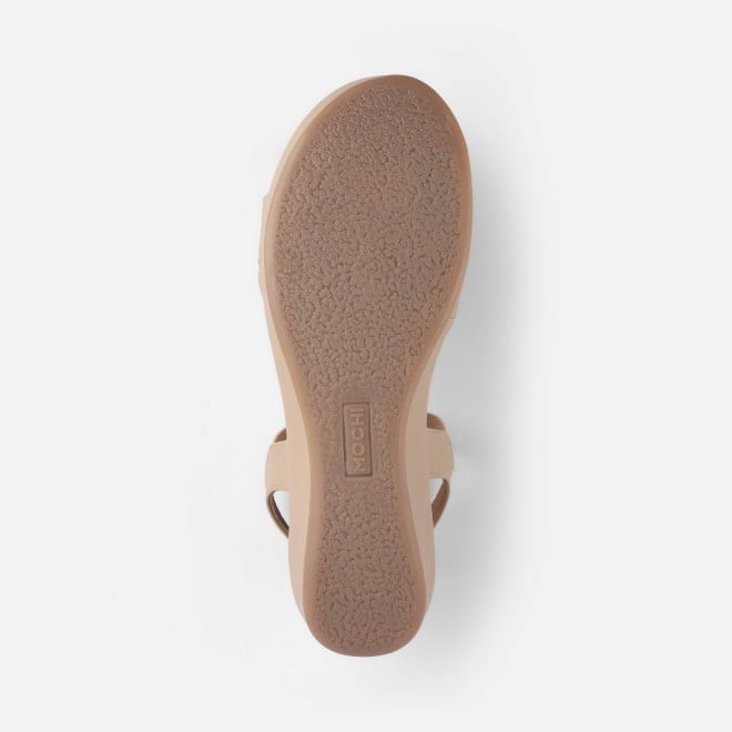 Mochi Women Beige Casual Sandals (SKU: 44-257-20-36)