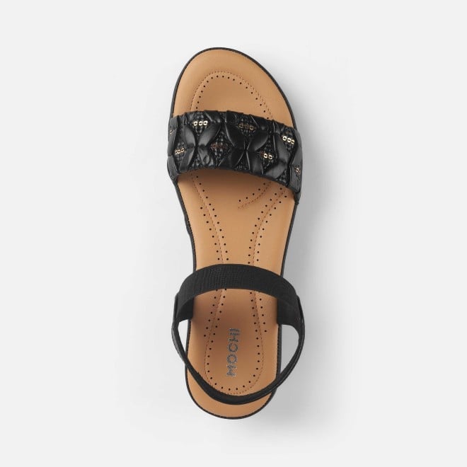 Mochi Women Black Casual Sandals (SKU: 44-257-11-36)