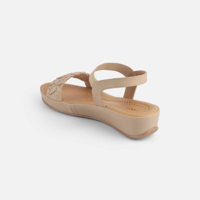 Mochi Women Beige Casual Sandals (SKU: 44-257-20-36)